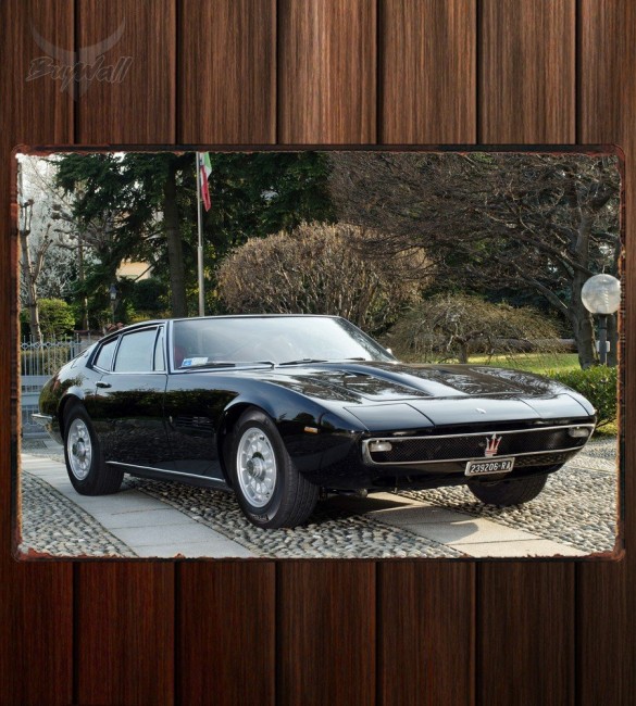 Металлическая табличка Maserati Ghibli Coupe 404 Металлическая табличка Maserati Ghibli Coupe 404